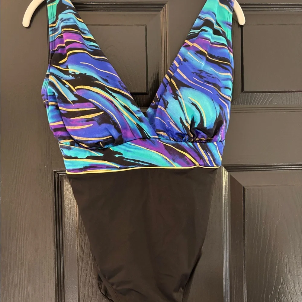 Vibrant Blue and Purple Swimsuit Set - Picture 3 of 6